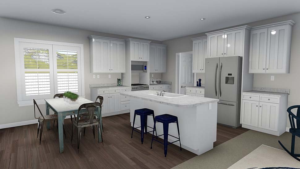 Craftsman, New American Style, Traditional Plan with 2963 Sq. Ft., 5 Bedrooms, 3 Bathrooms, 3 Car Garage Picture 7