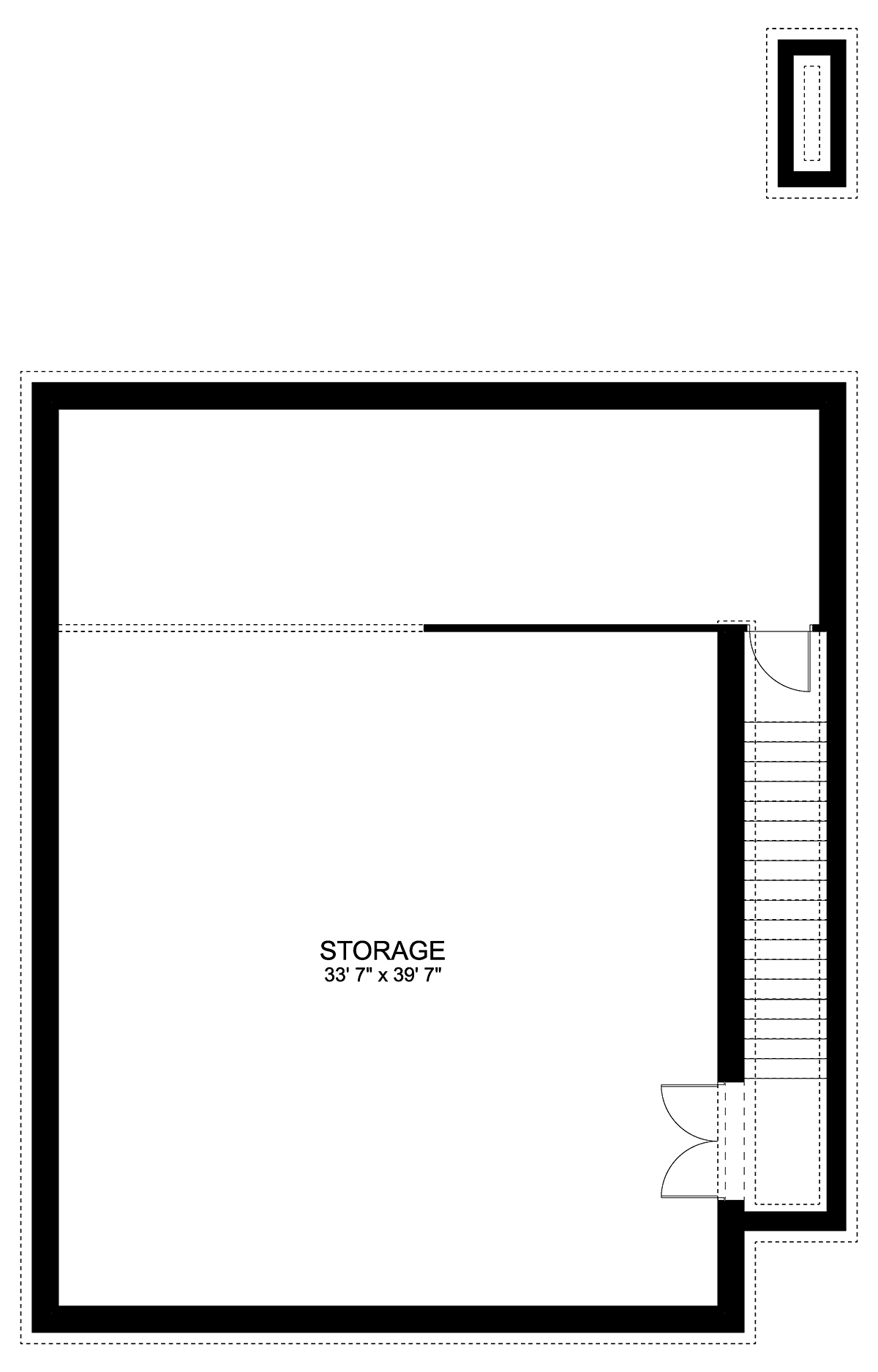 Garage-Living Plan 50585 Lower Level