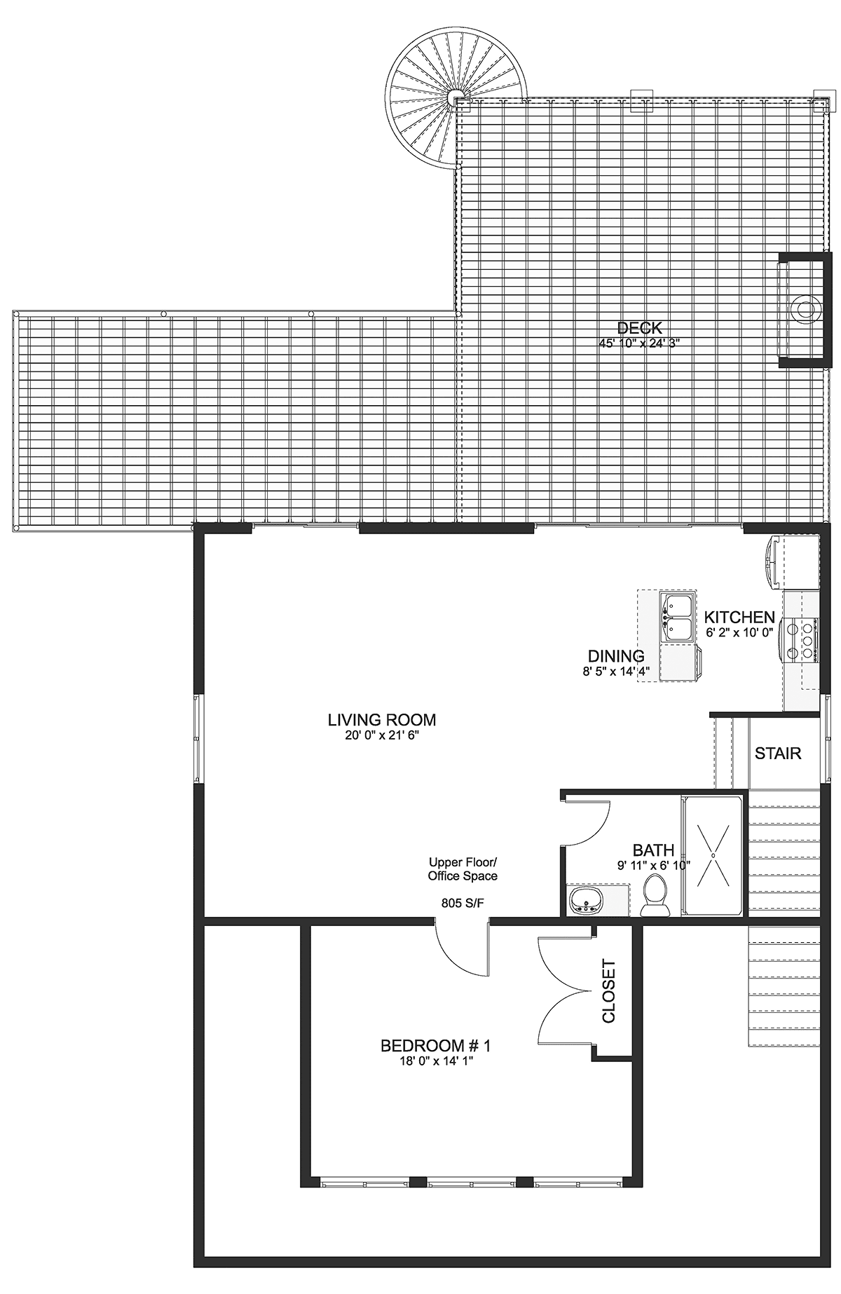 Garage-Living Plan 50585 Level Two