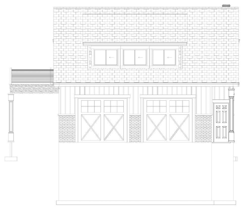 Cottage, Craftsman, Traditional Plan with 1305 Sq. Ft., 1 Bedrooms, 3 Bathrooms, 2 Car Garage Picture 30