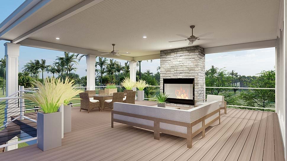Cottage, Craftsman, Traditional Plan with 1305 Sq. Ft., 1 Bedrooms, 3 Bathrooms, 2 Car Garage Picture 8