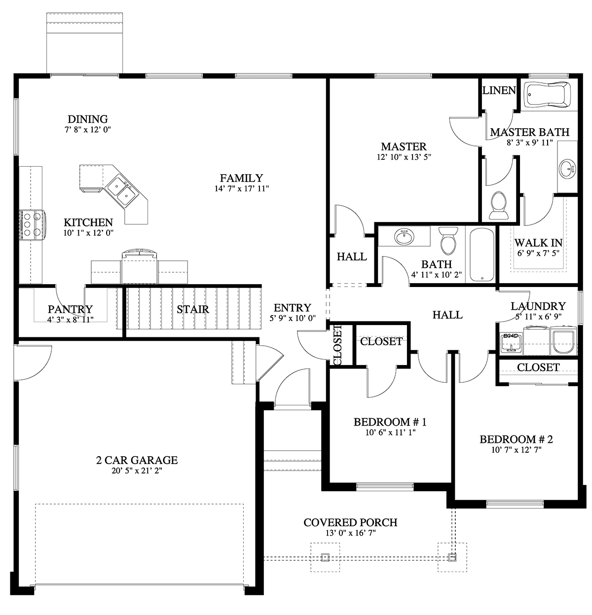 House Plan 50586 Level One