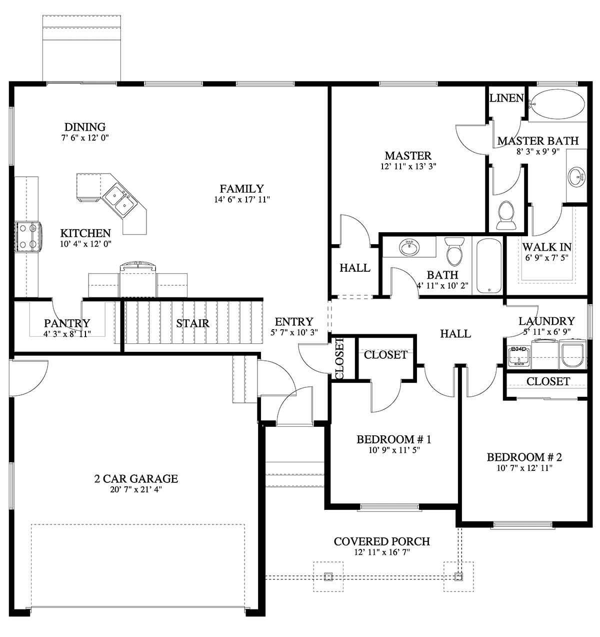 House Plan 50587 Level One
