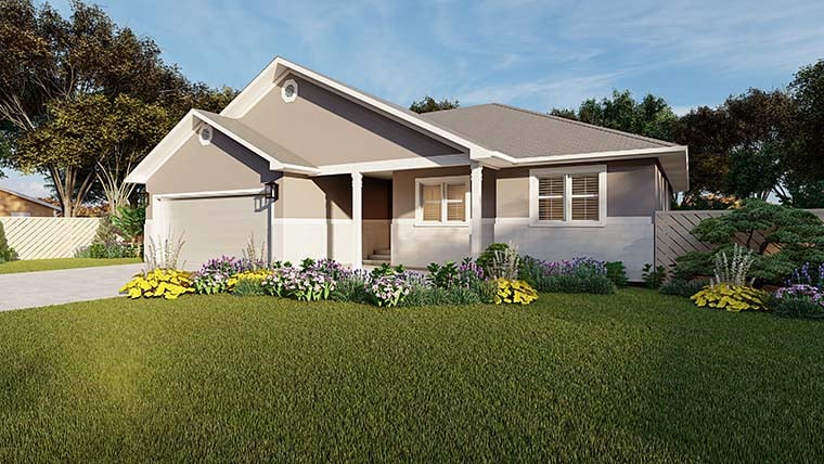 Ranch, Traditional Plan with 2943 Sq. Ft., 5 Bedrooms, 3 Bathrooms, 2 Car Garage Picture 6