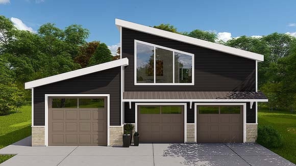 Garage-Living Plan 50588