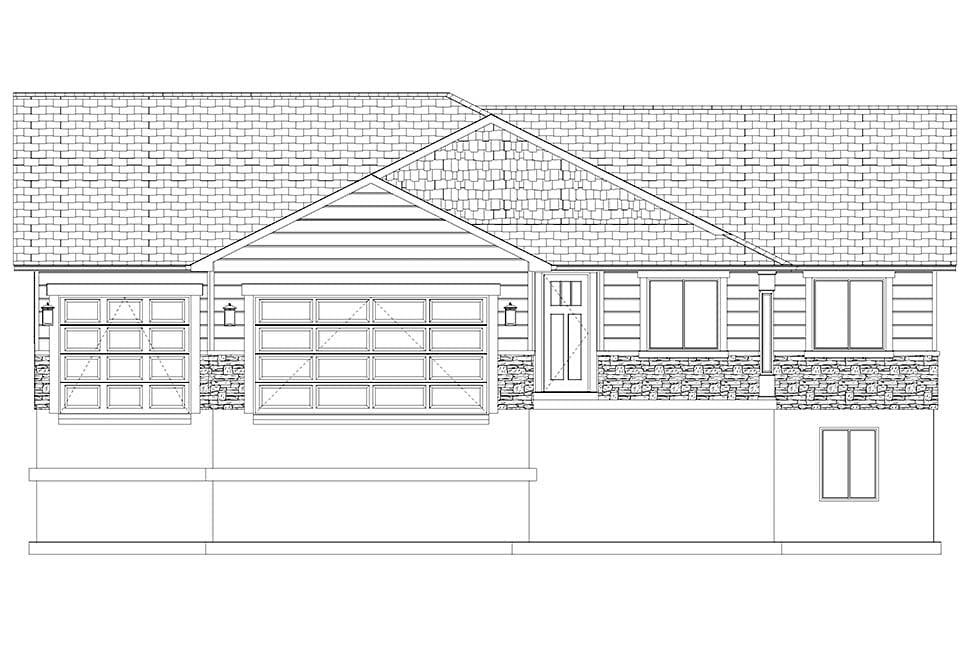 Ranch, Traditional Plan with 1689 Sq. Ft., 3 Bedrooms, 2 Bathrooms, 3 Car Garage Picture 10