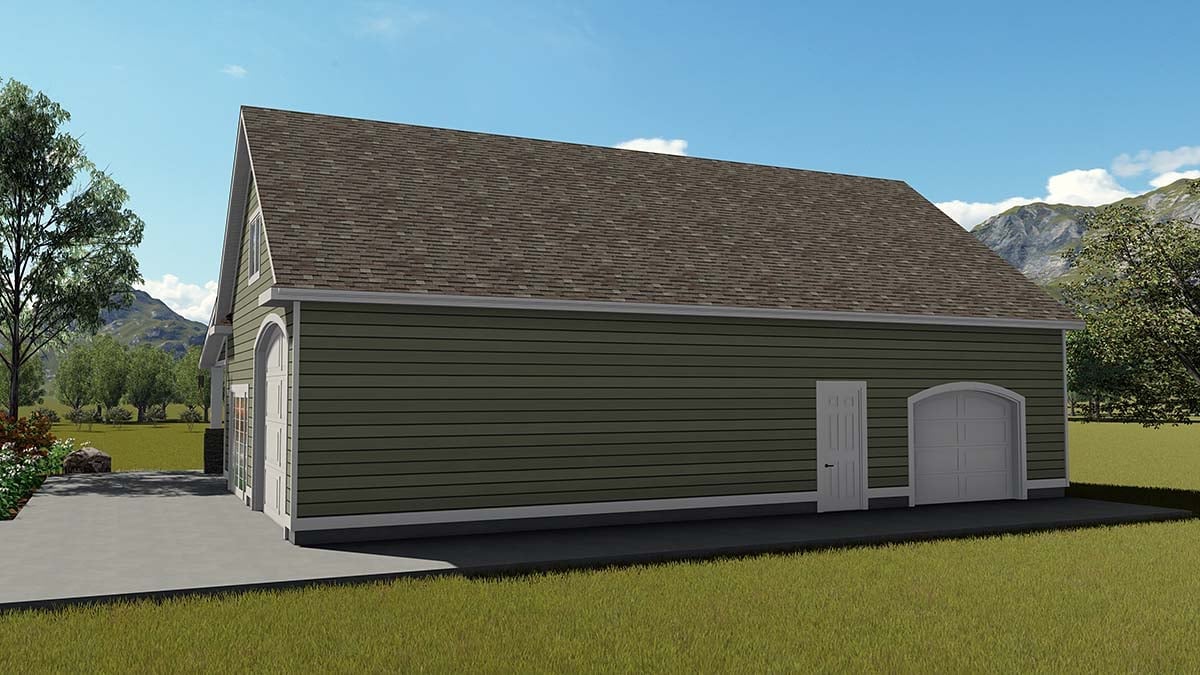 Country, Traditional Plan with 434 Sq. Ft., 1 Bedrooms, 2 Bathrooms, 3 Car Garage Picture 2