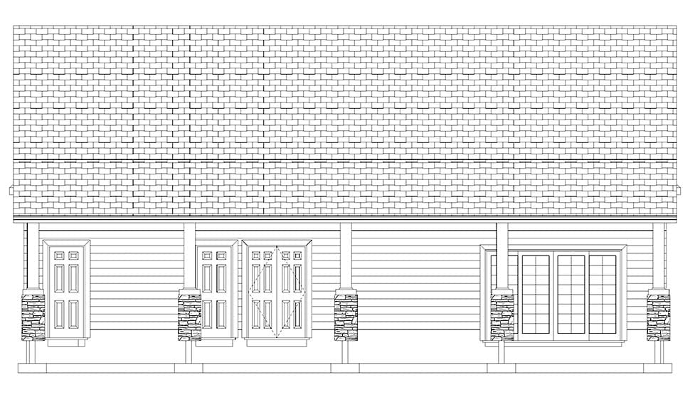 Country, Traditional Plan with 434 Sq. Ft., 1 Bedrooms, 2 Bathrooms, 3 Car Garage Picture 17