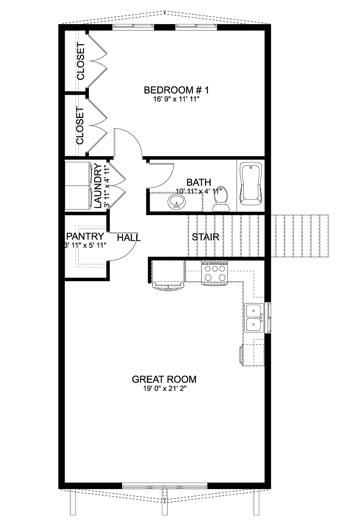 Garage-Living Plan 50592 Level Two
