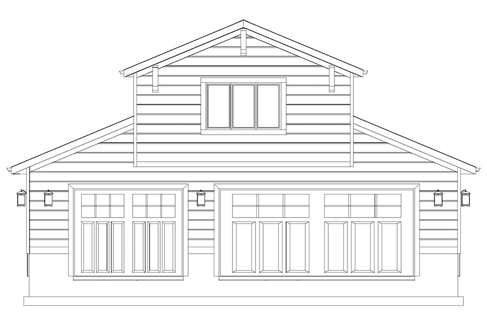 Barndominium, Country, Farmhouse Plan with 880 Sq. Ft., 1 Bedrooms, 2 Bathrooms, 4 Car Garage Picture 12