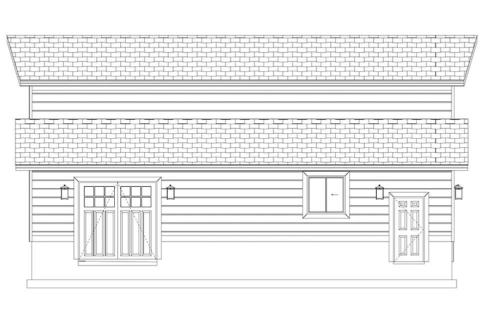 Barndominium, Country, Farmhouse Plan with 880 Sq. Ft., 1 Bedrooms, 2 Bathrooms, 4 Car Garage Picture 14