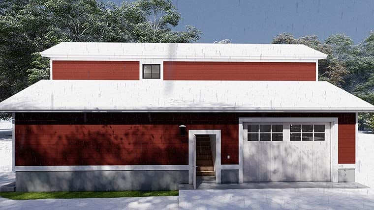 Barndominium, Country, Farmhouse Plan with 880 Sq. Ft., 1 Bedrooms, 2 Bathrooms, 4 Car Garage Picture 6