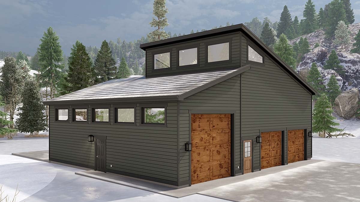 Contemporary, Modern Plan with 909 Sq. Ft., 1 Bedrooms, 2 Bathrooms, 3 Car Garage Picture 3