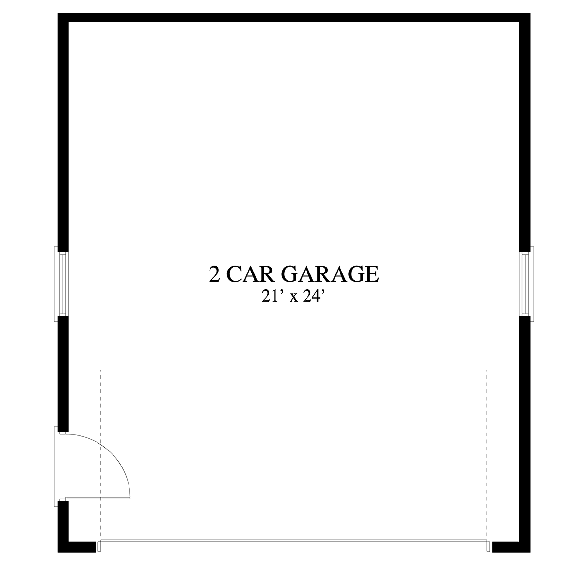 Garage Plan 50598 - 2 Car Garage Level One
