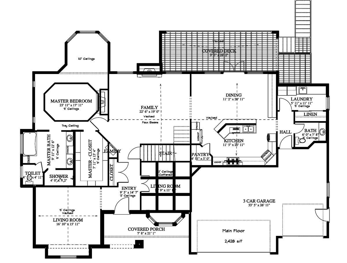 House Plan 50599 Level One