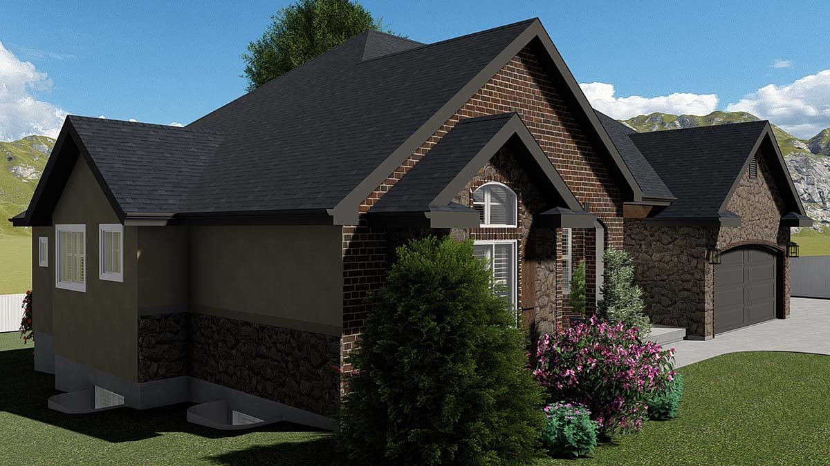 Ranch, Traditional Plan with 2428 Sq. Ft., 4 Bedrooms, 3 Bathrooms, 3 Car Garage Picture 3