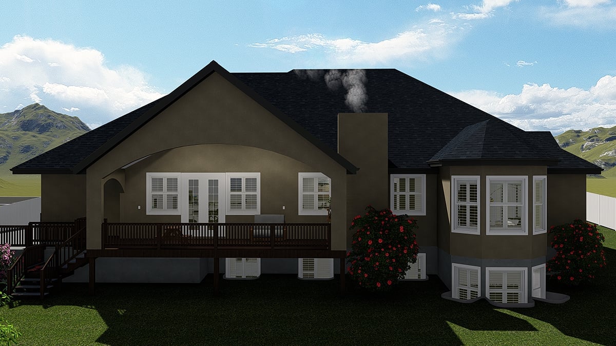 House Plan 50599 Rear Elevation