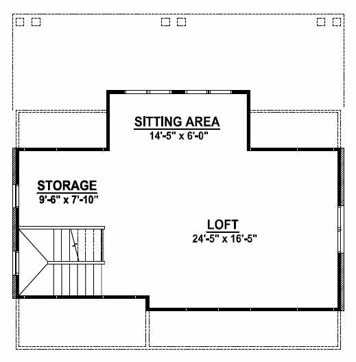 Garage Plan 50607 - 2 Car Garage Level Two