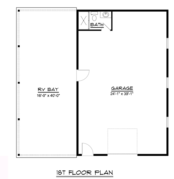 Garage Plan 50694 - 3 Car Garage Level One