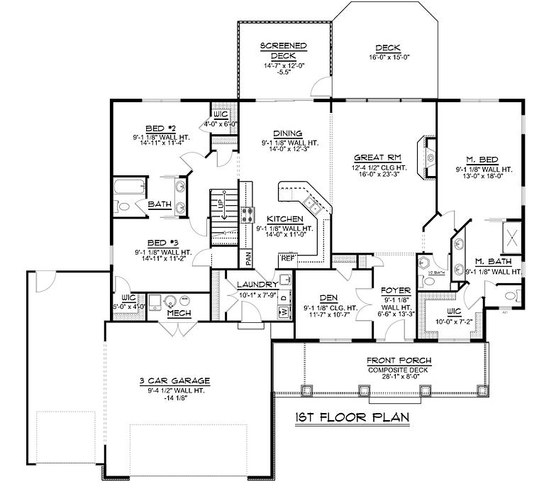 House Plan 50699 Level One