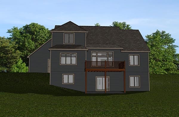House Plan 50713 Rear Elevation
