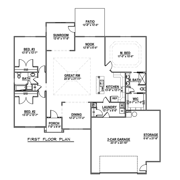 House Plan 50724 Level One
