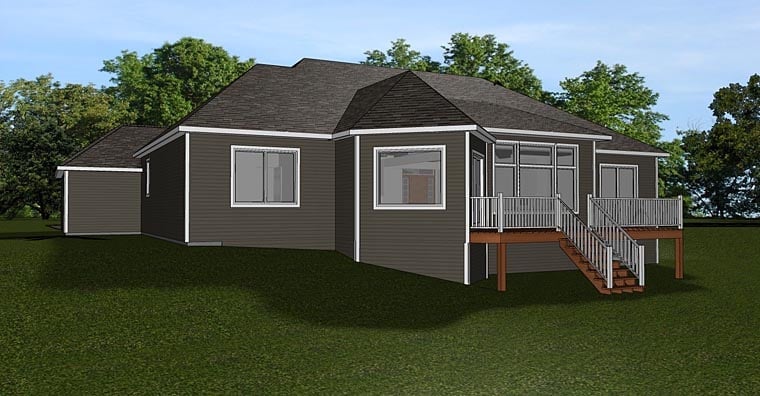 House Plan 50736 Rear Elevation