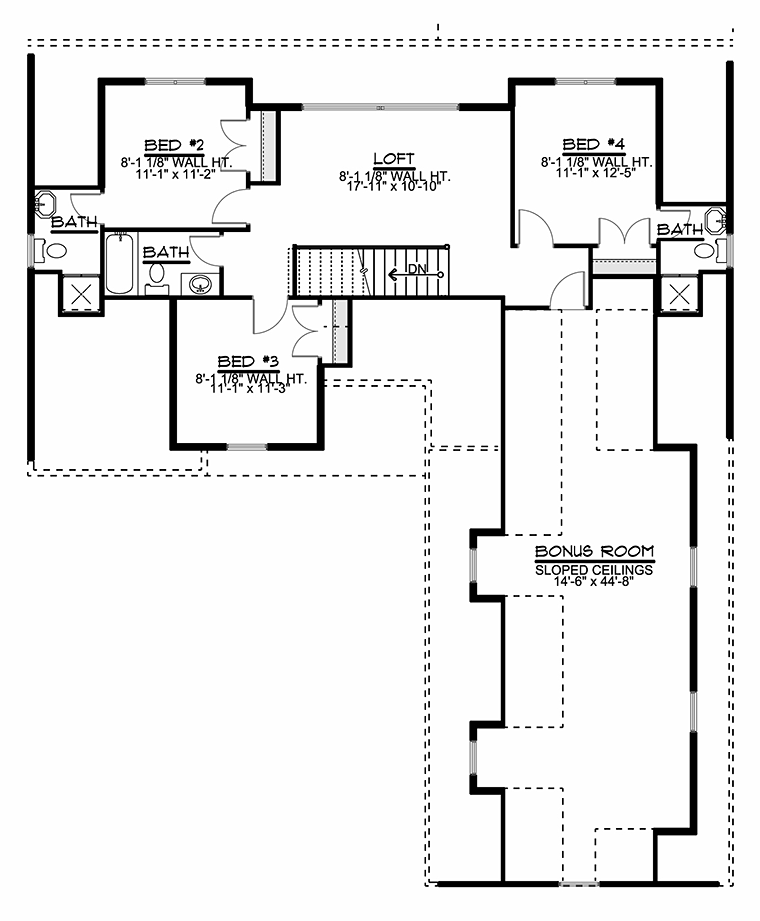 House Plan 50761 Level Two
