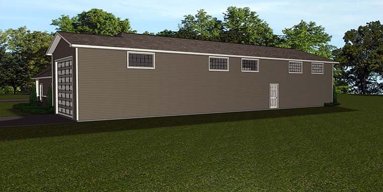 Garage Plan 50763 - 4 Car Garage Apartment Rear Elevation
