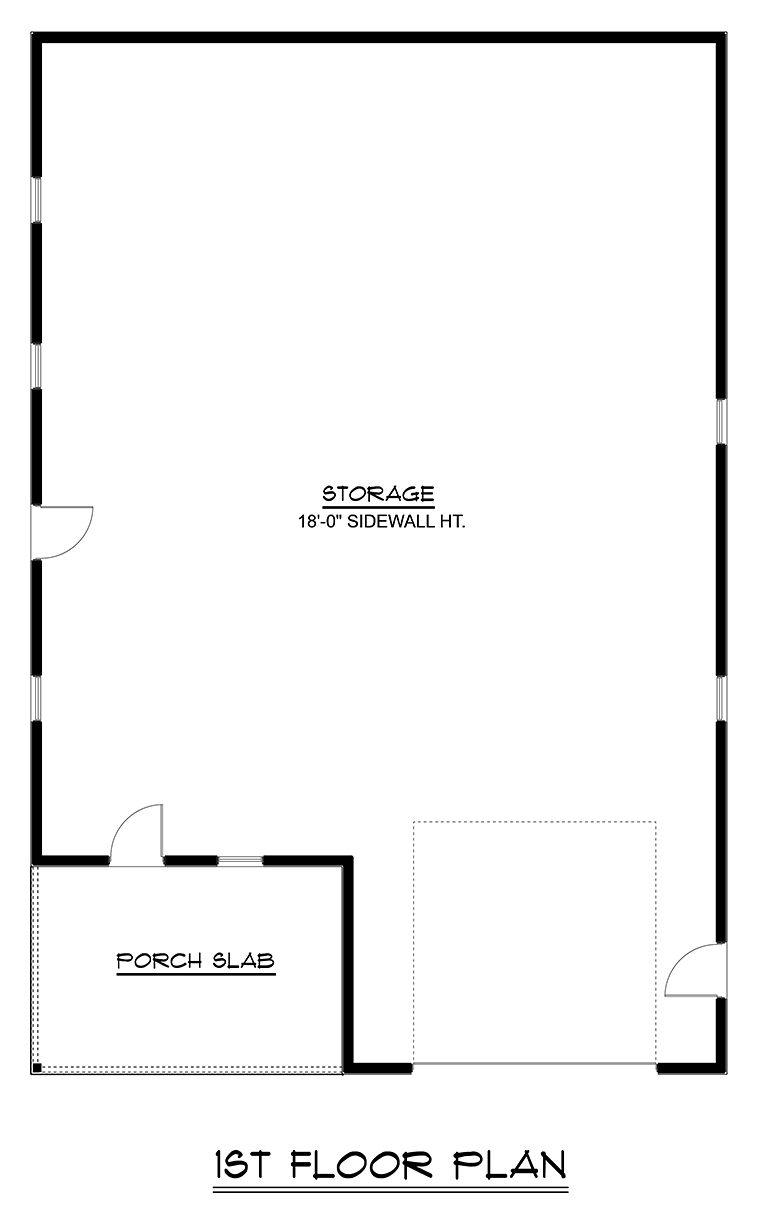 Garage Plan 50786 - 1 Car Garage Level One