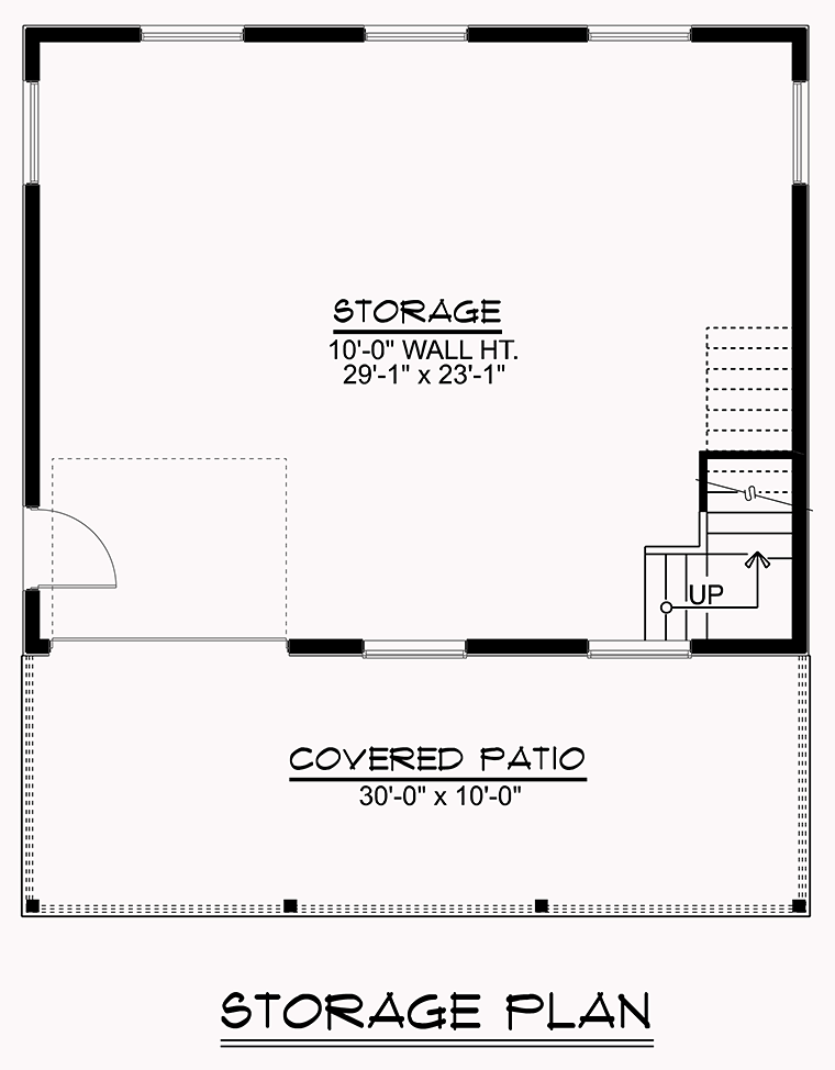 Garage Plan 50787 - 1 Car Garage Apartment Level One
