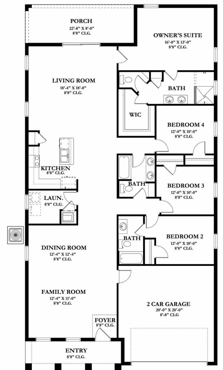 House Plan 50854 Level One