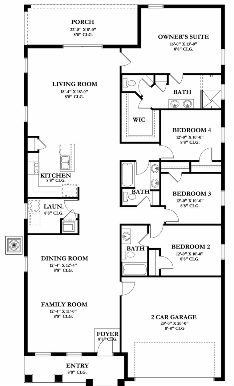 House Plan 50855 Level One