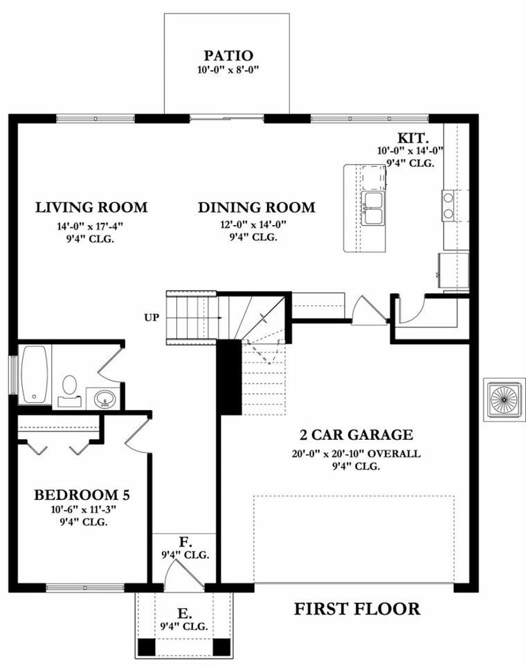 House Plan 50857 Level One