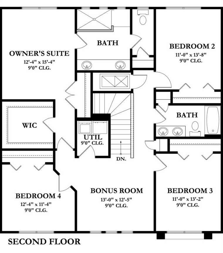 House Plan 50857 Level Two