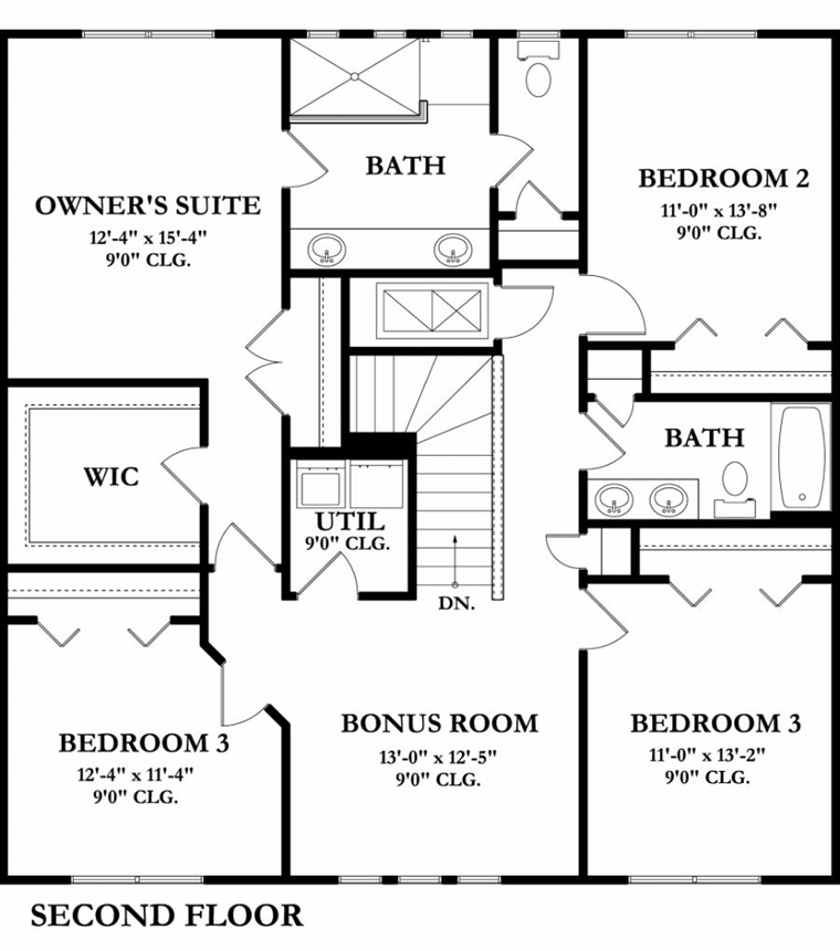House Plan 50859 Level Two
