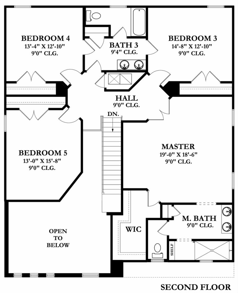 House Plan 50860 Level Two