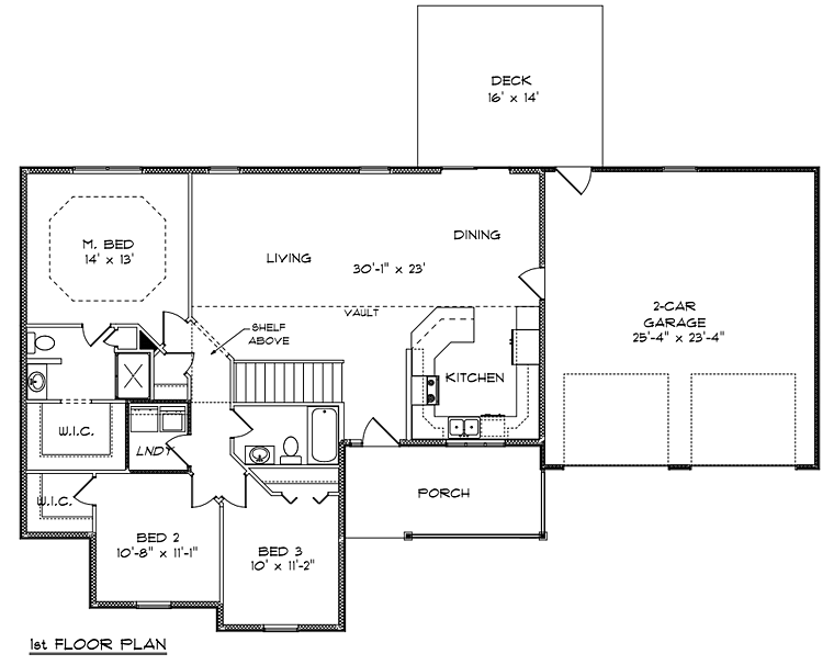 House Plan 50905 Level One