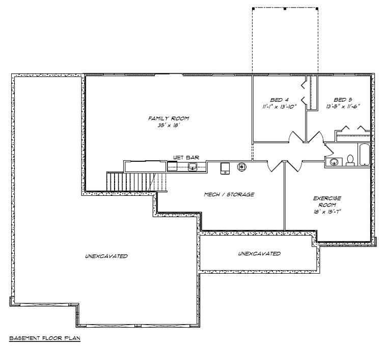 House Plan 50906 Lower Level