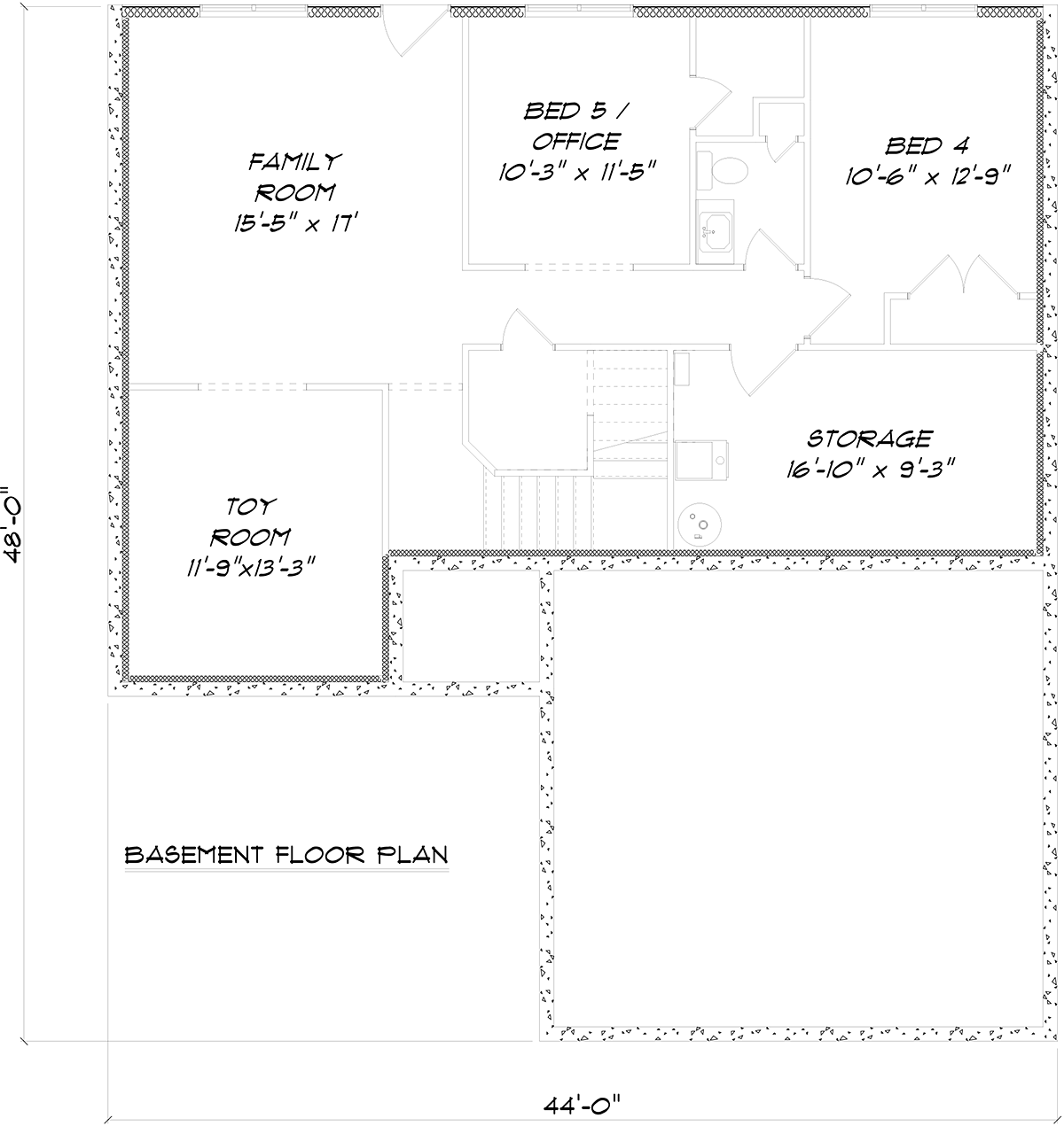 House Plan 50916 Lower Level