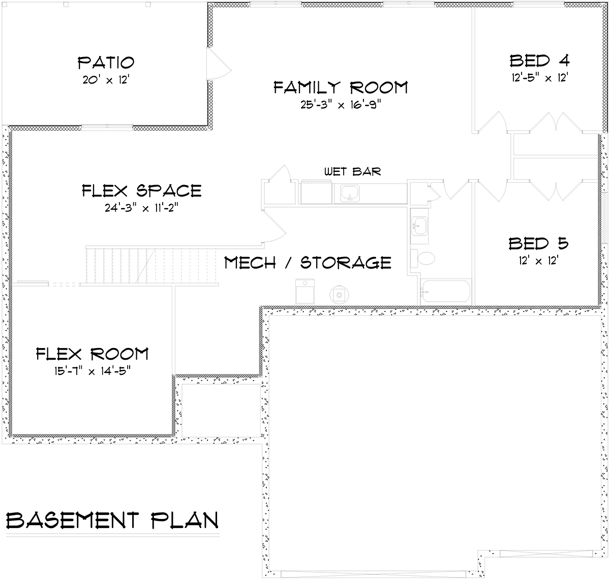 House Plan 50917 Lower Level