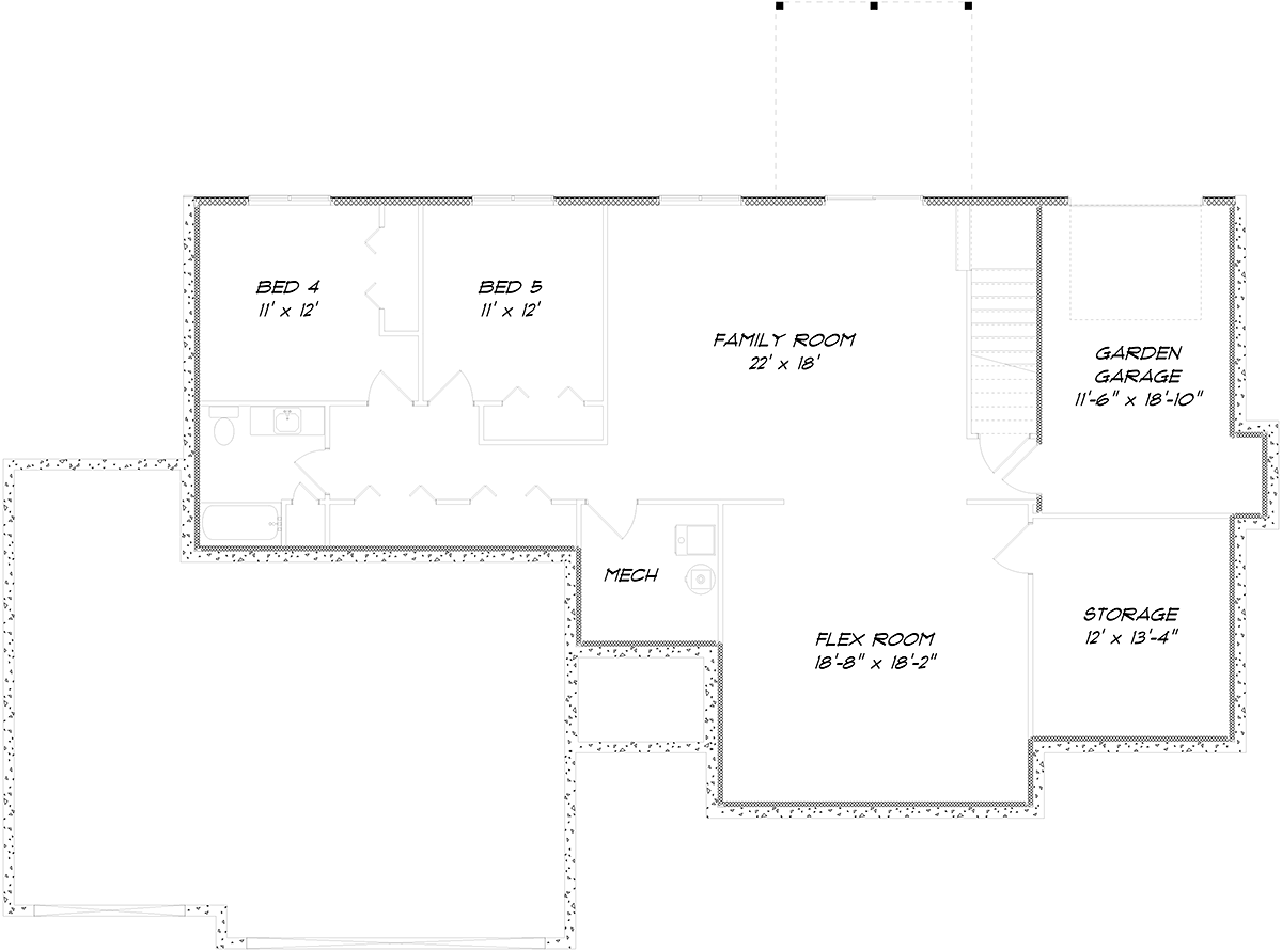 House Plan 50918 Lower Level