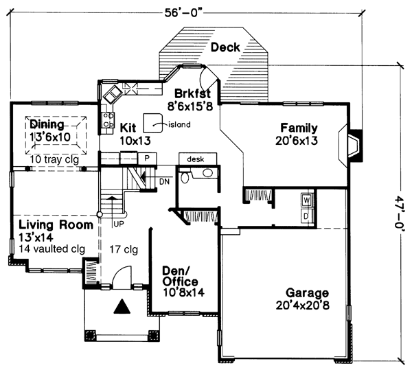 House Plan 51013 Level One