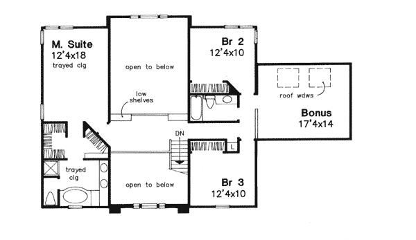 House Plan 51023 Level Two