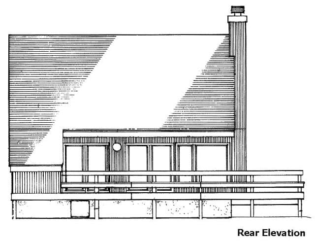 House Plan 51028 Rear Elevation