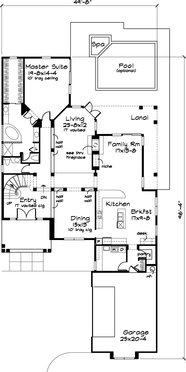 House Plan 51109 Level One