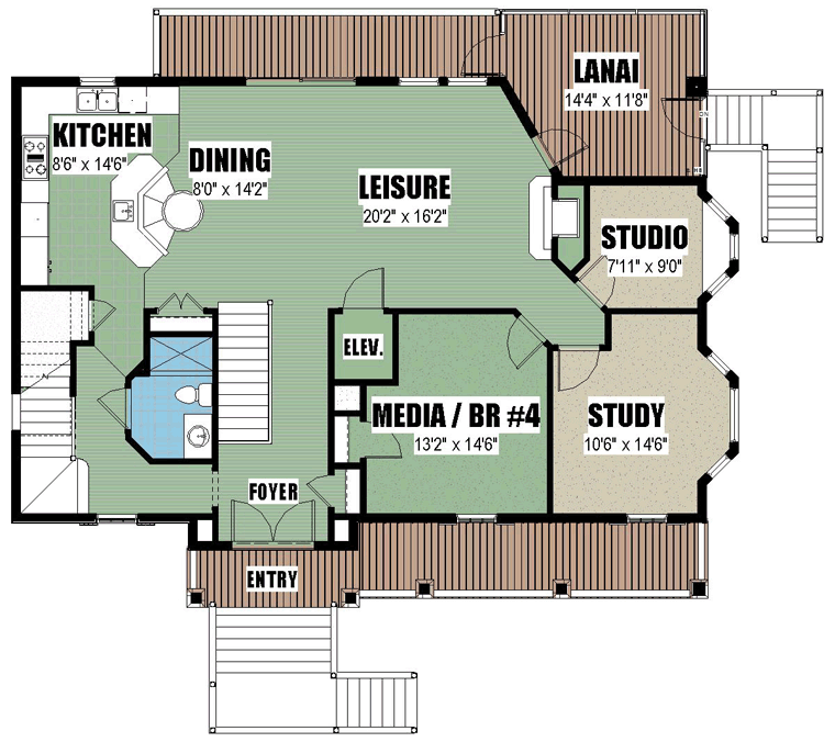 House Plan 51217 Level Two