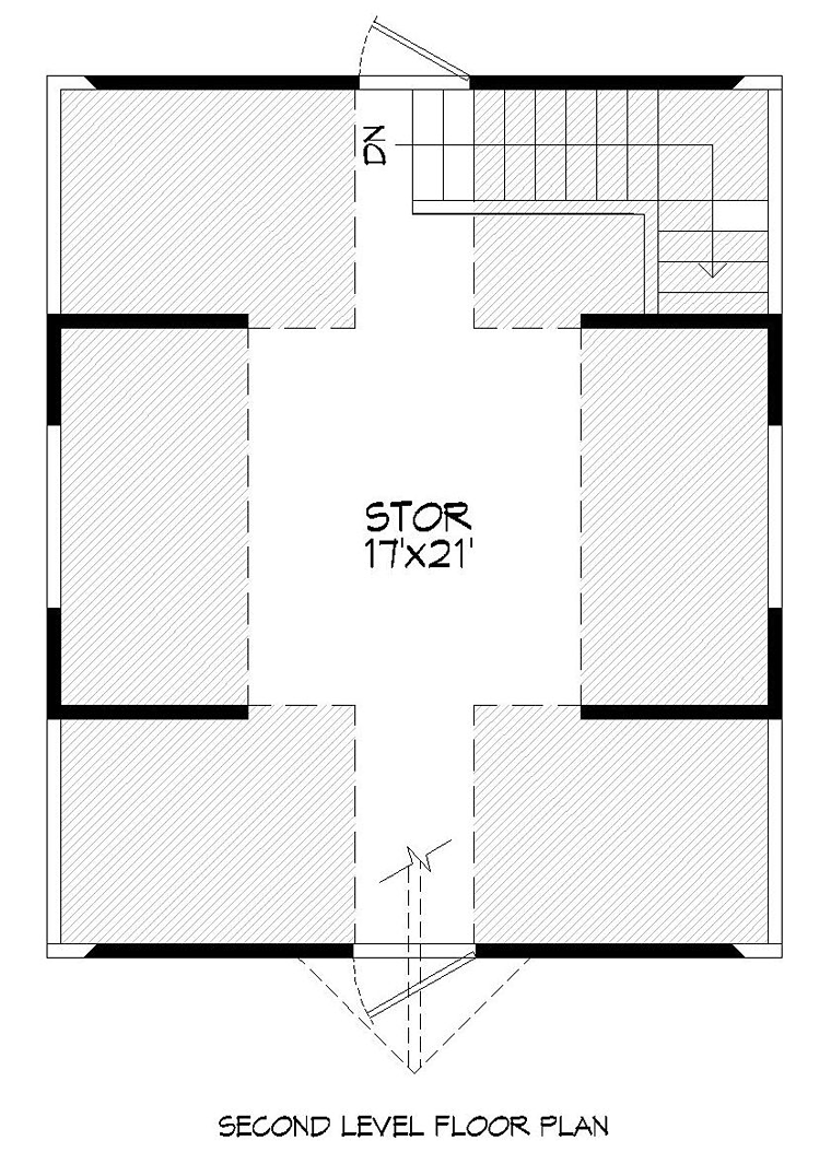 Garage Plan 51402 - 1 Car Garage Level Two