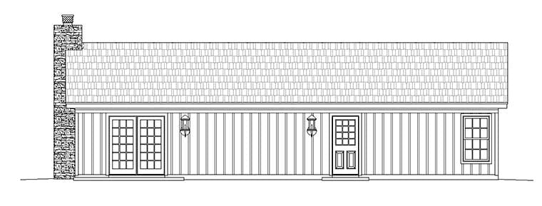 House Plan 51429 Rear Elevation