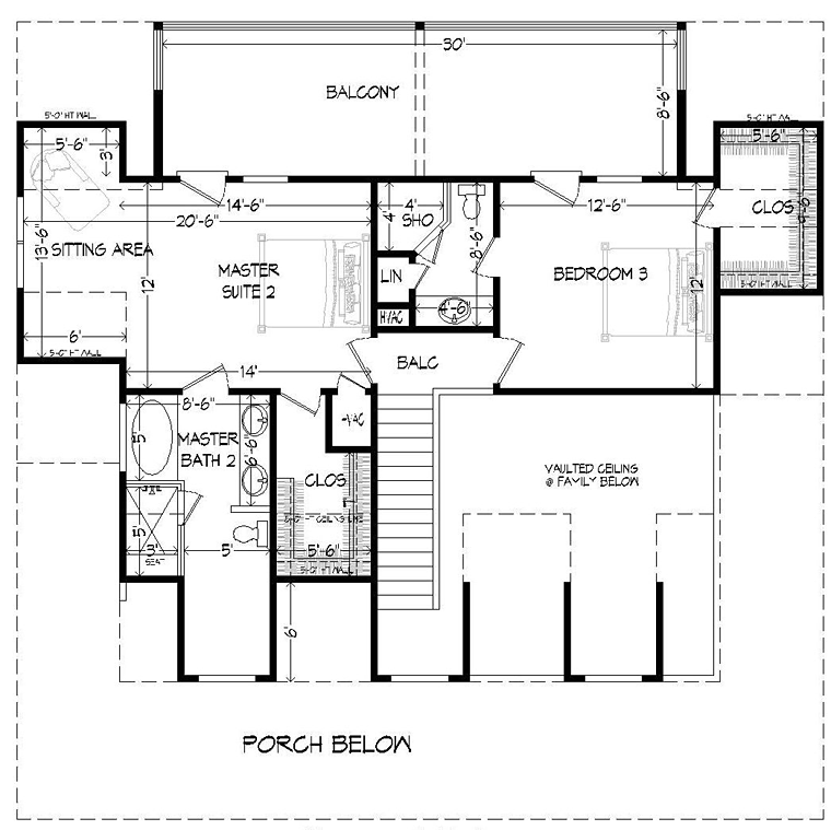 House Plan 51438 Level Two